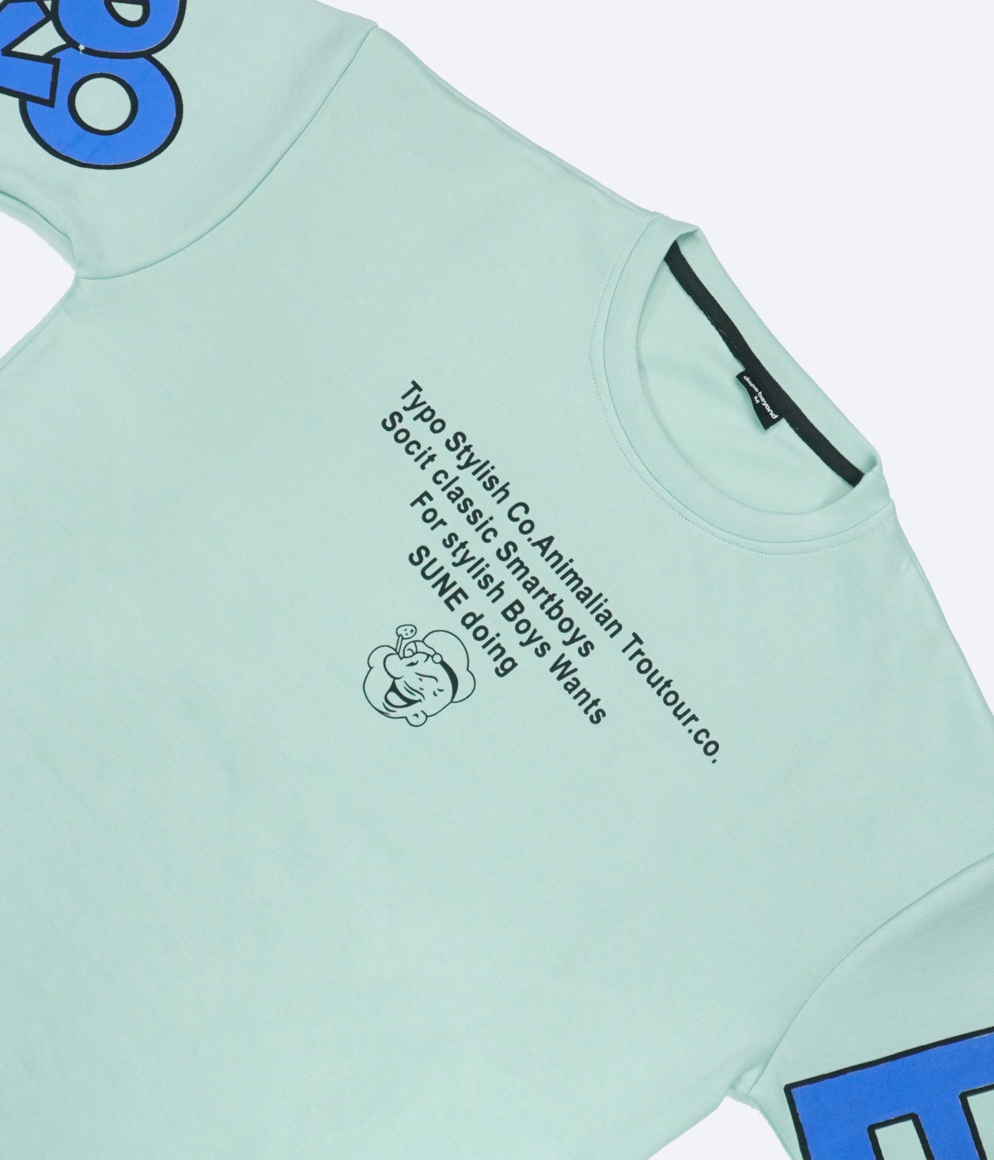Pale Seafoam Green Graphic T Shirts For Mens