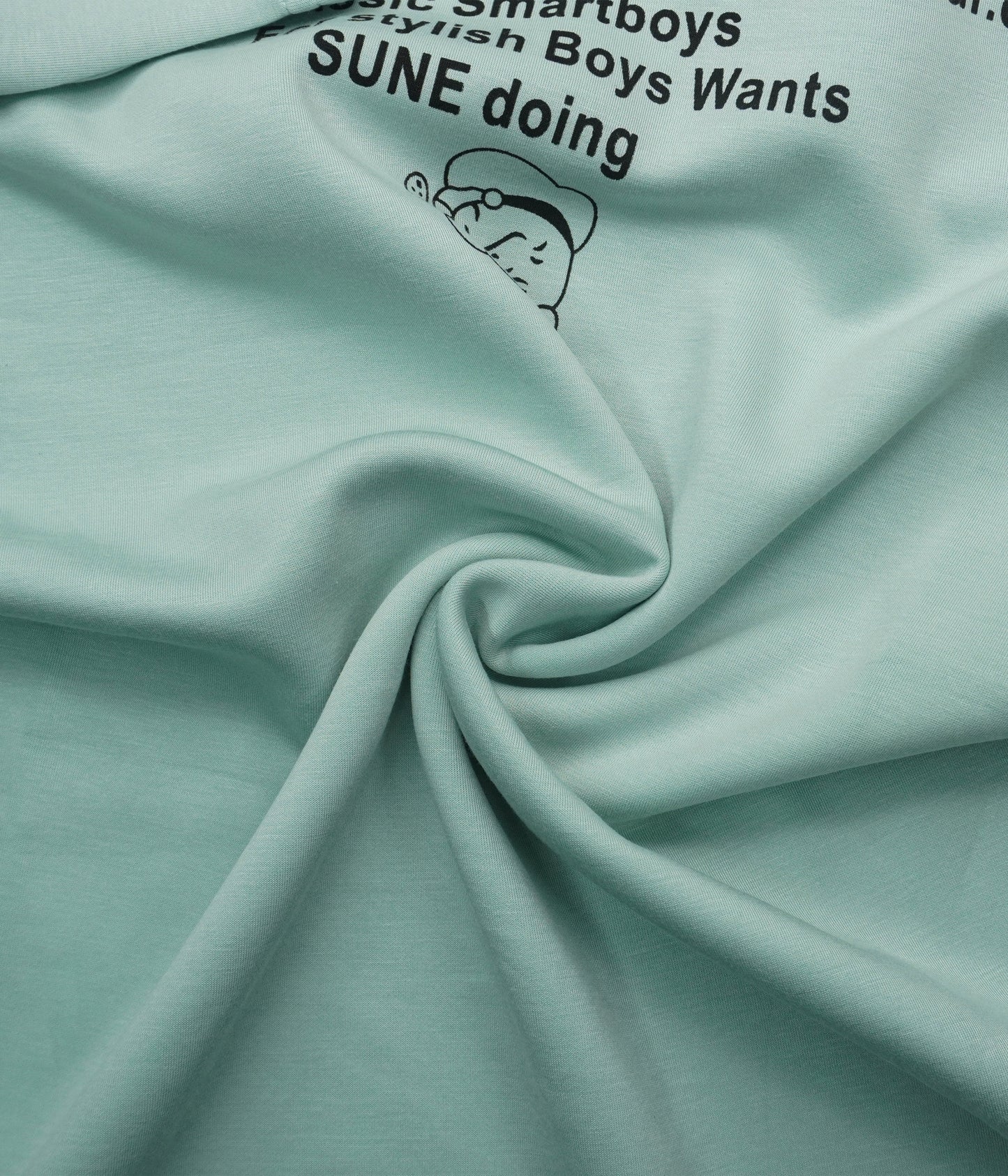 Pale Seafoam Green Graphic T Shirts For Mens