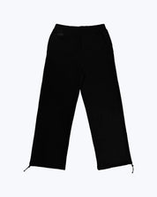 Dope Beyond black heavyweight jogger pants, back view, streetwear style on white background