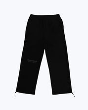 dopebeyond black heavyweight joggers with logo and drawstring cuffs, streetwear apparel