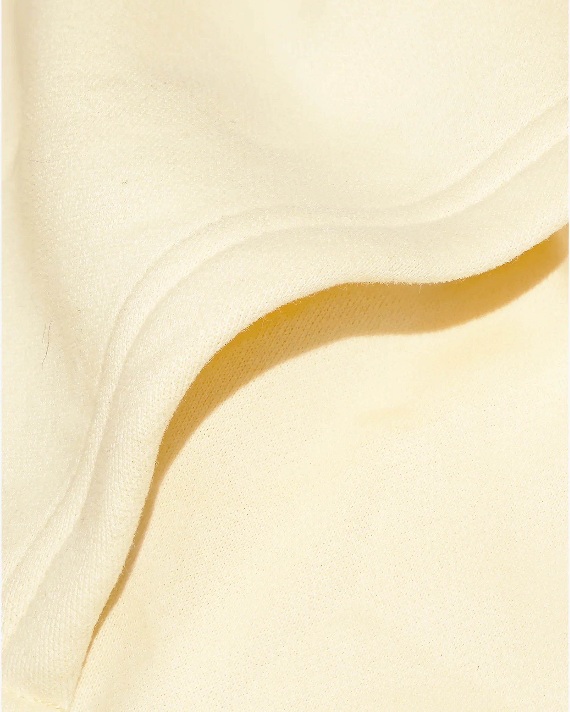 Close-up of Dope Beyond Dutch White Heavyweight Hoodie fabric and stitching detail