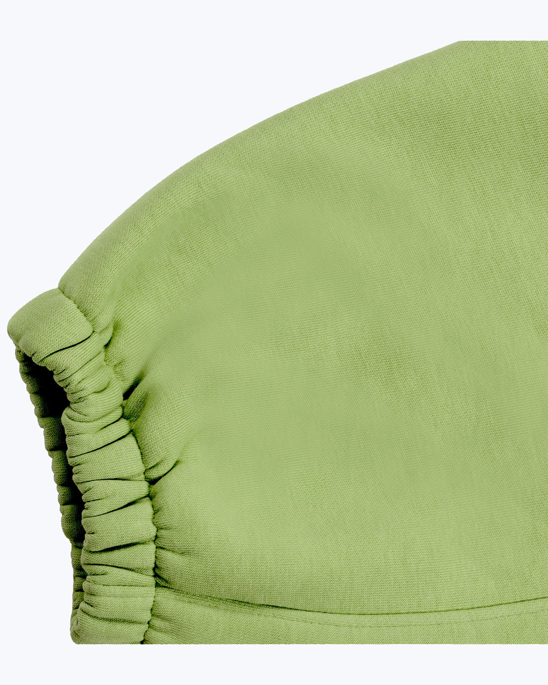 Mint green Signature heavyweight joggers by Dope Beyond – close-up of the ribbed ankle cuff