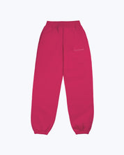 dopebeyond pink heavyweight jogger sweatpants with elastic cuffs and front logo patch