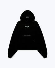 dopebeyond black heavyweight hoodie with 'dope' logo and 'LIFESTYLE OF LEGENDS' text, streetwear
