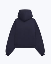 Dope Beyond heavyweight hot pink hoodie, back view, streetwear, minimalist design