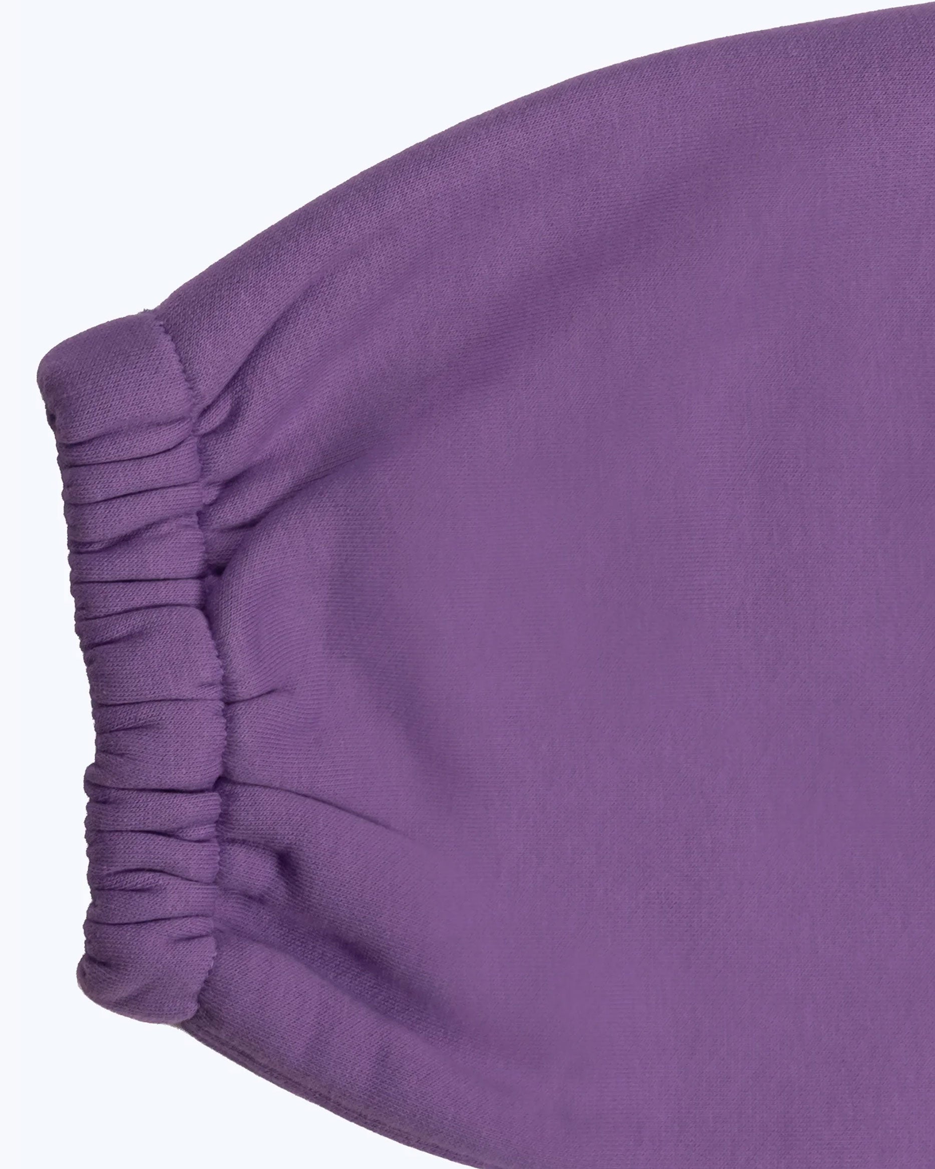 Lavender Signature heavyweight joggers by Dope Beyond – close-up of the elastic ankle cuff