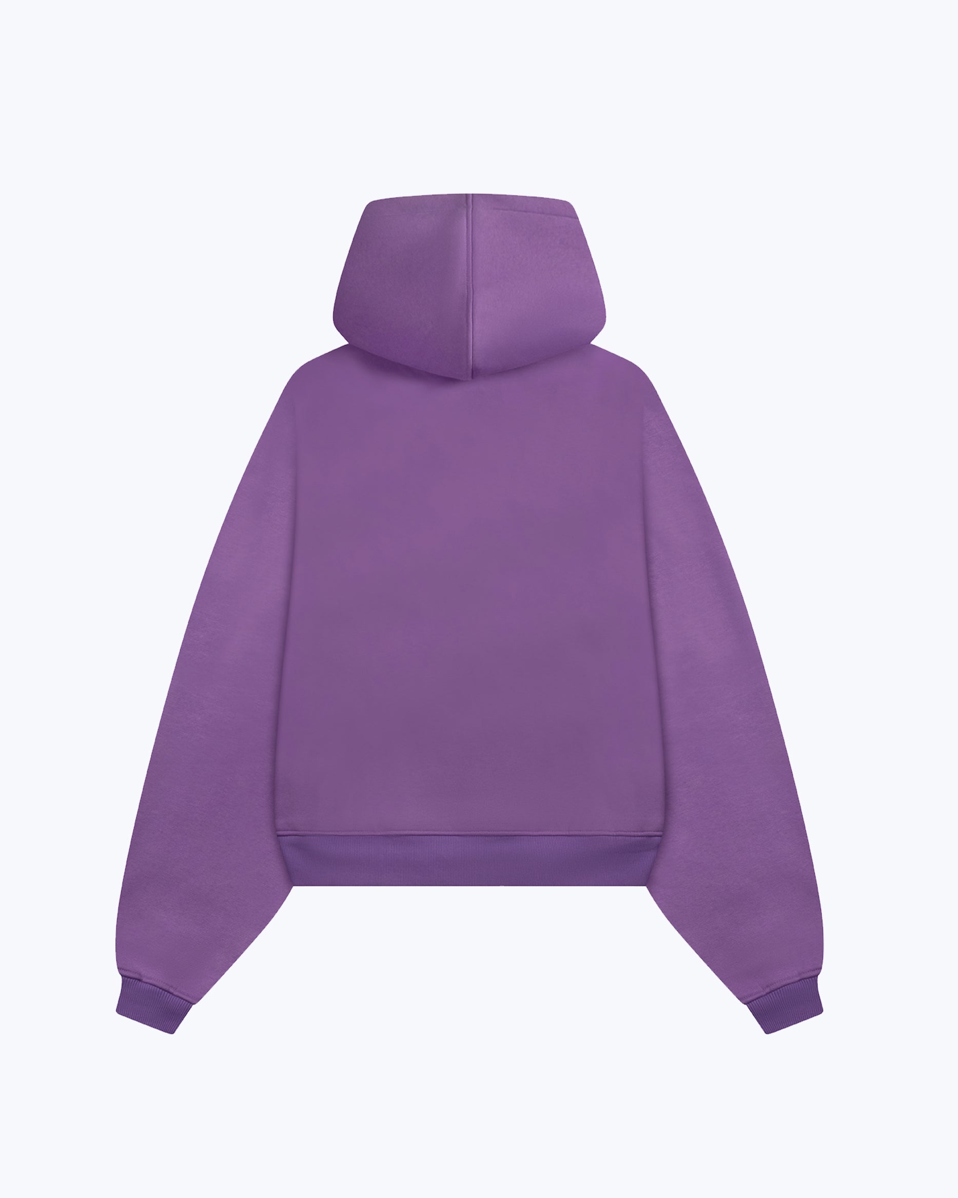Dope Beyond lavender heavyweight streetwear hoodie back view on white background