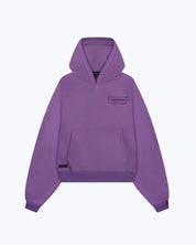 dopebeyond lavender heavyweight hoodie with logo patch and kangaroo pocket, streetwear style