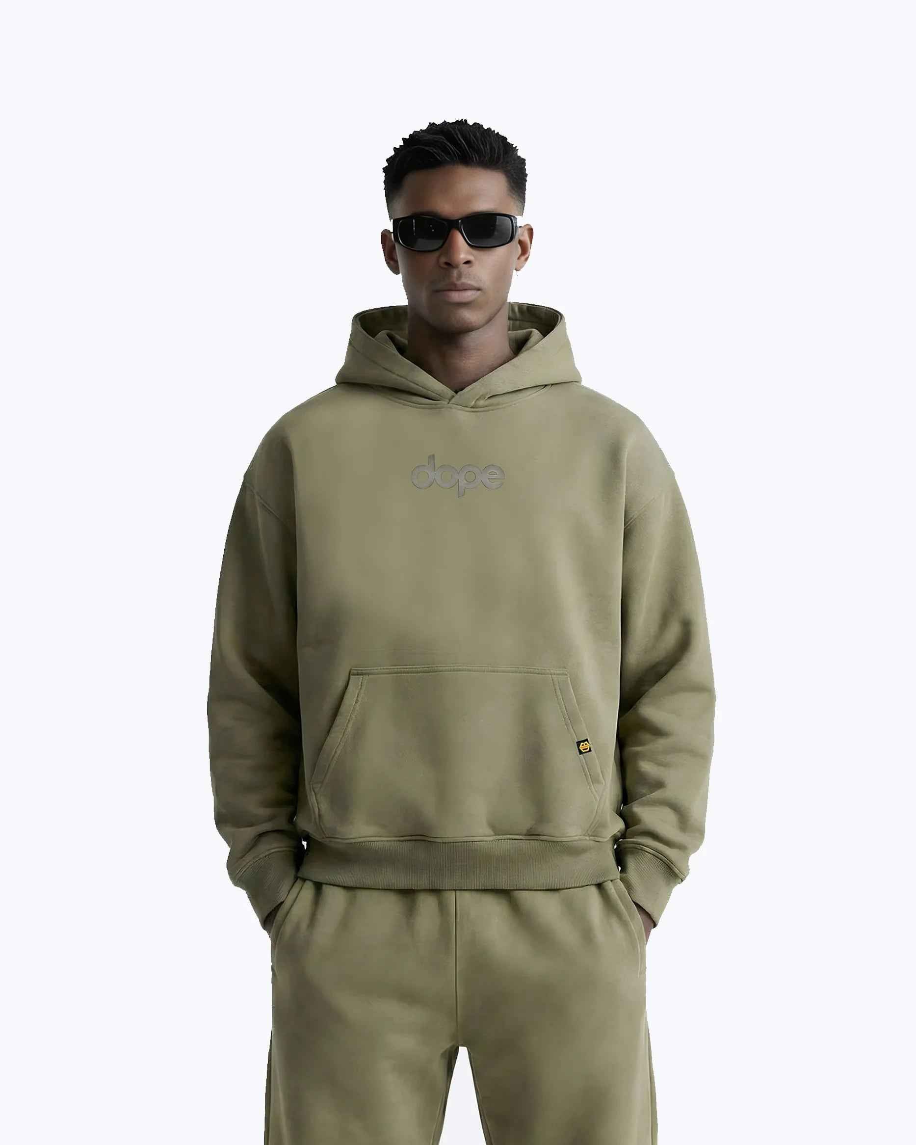 Olive green Legends Series oversized heavyweight hoodie by Dope Beyond