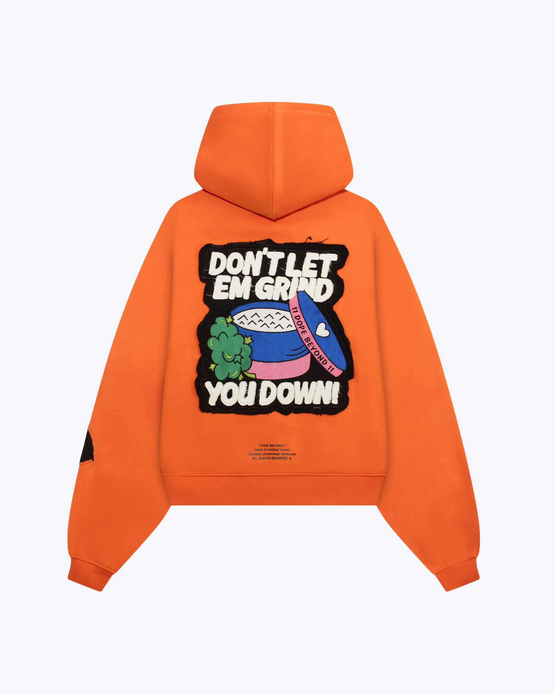 Skull in Bloom Hoodie, Orange Graphic | Dope Beyond – dopebeyond