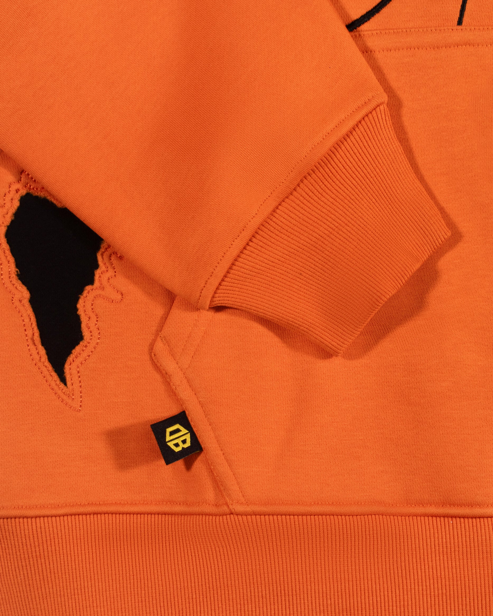 Signature Skull in Bloom Graphic Heavyweight Hoodie – Orange