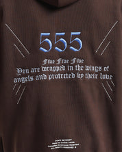 Signature 555 Angel Number Hoodie – Brown