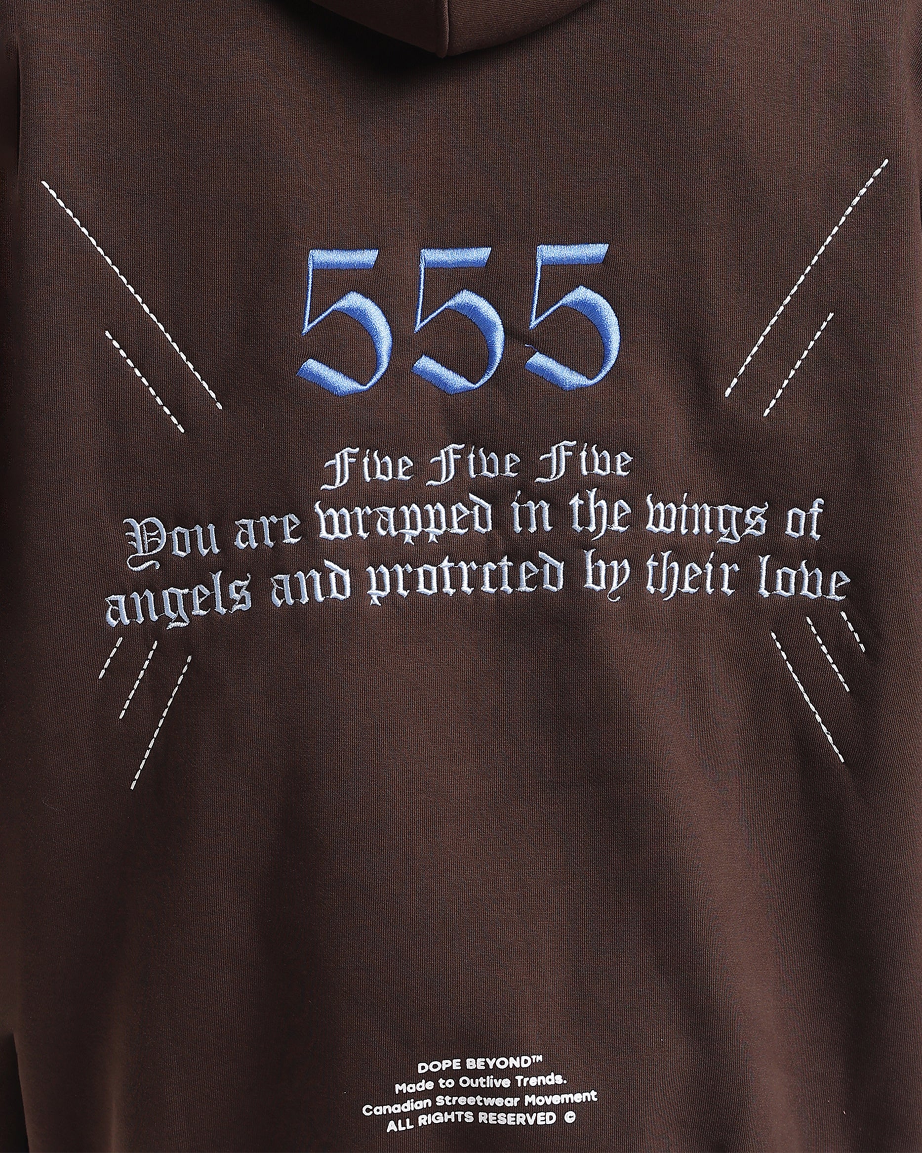 Signature 555 Angel Number Hoodie – Brown
