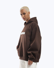 Brown 555 angel number hoodie by Dope Beyond, back graphic detail