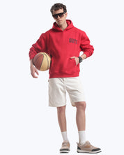 Red 222 angel number hoodie by Dope Beyond, front view