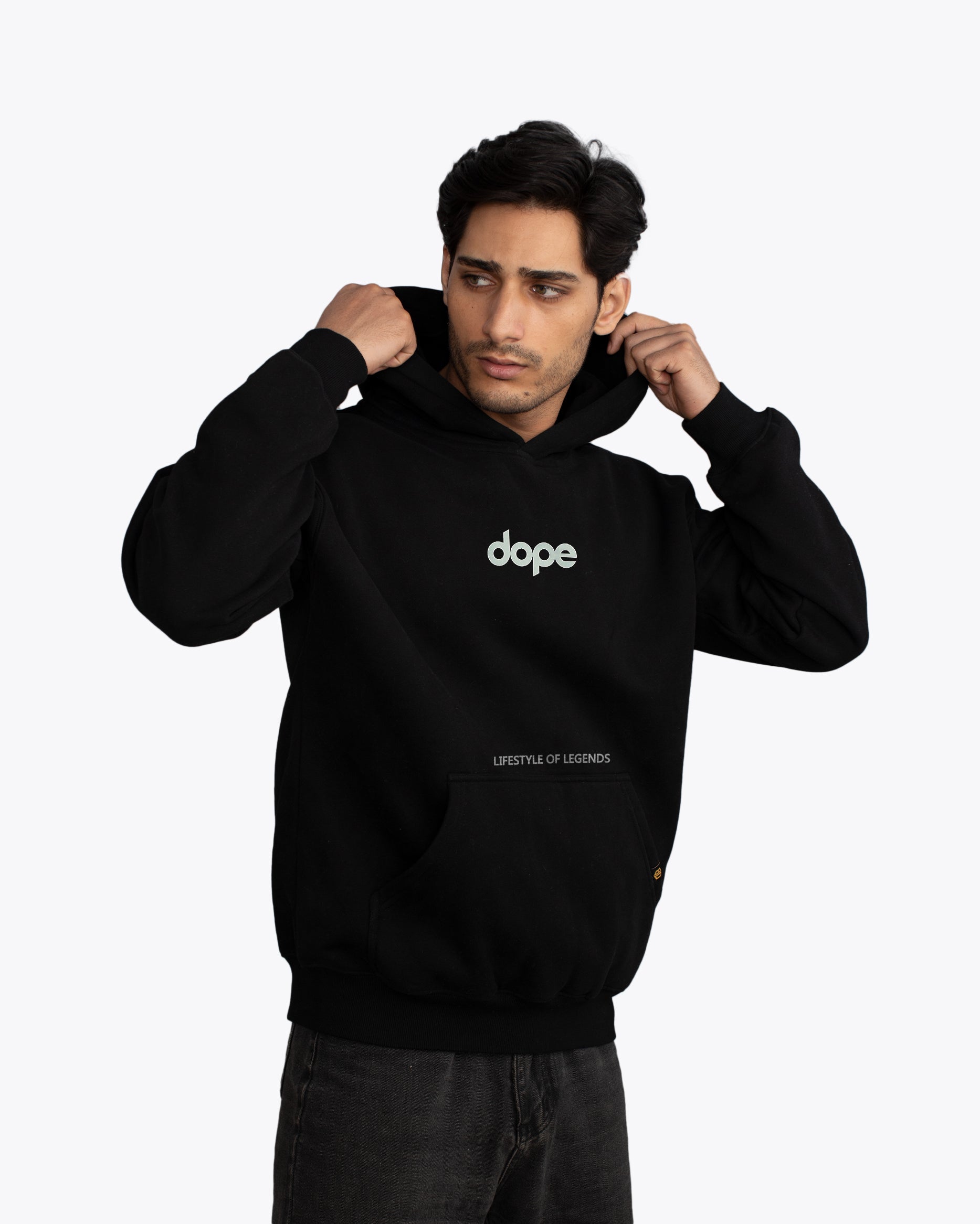 Legends Series Oversized Hoodie – Jet Black