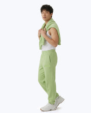 Mint green Signature heavyweight joggers by Dope Beyond – side view on male model