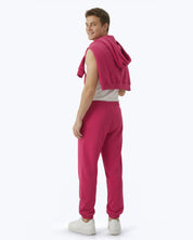 Hot pink Signature heavyweight joggers by Dope Beyond – back view on male model