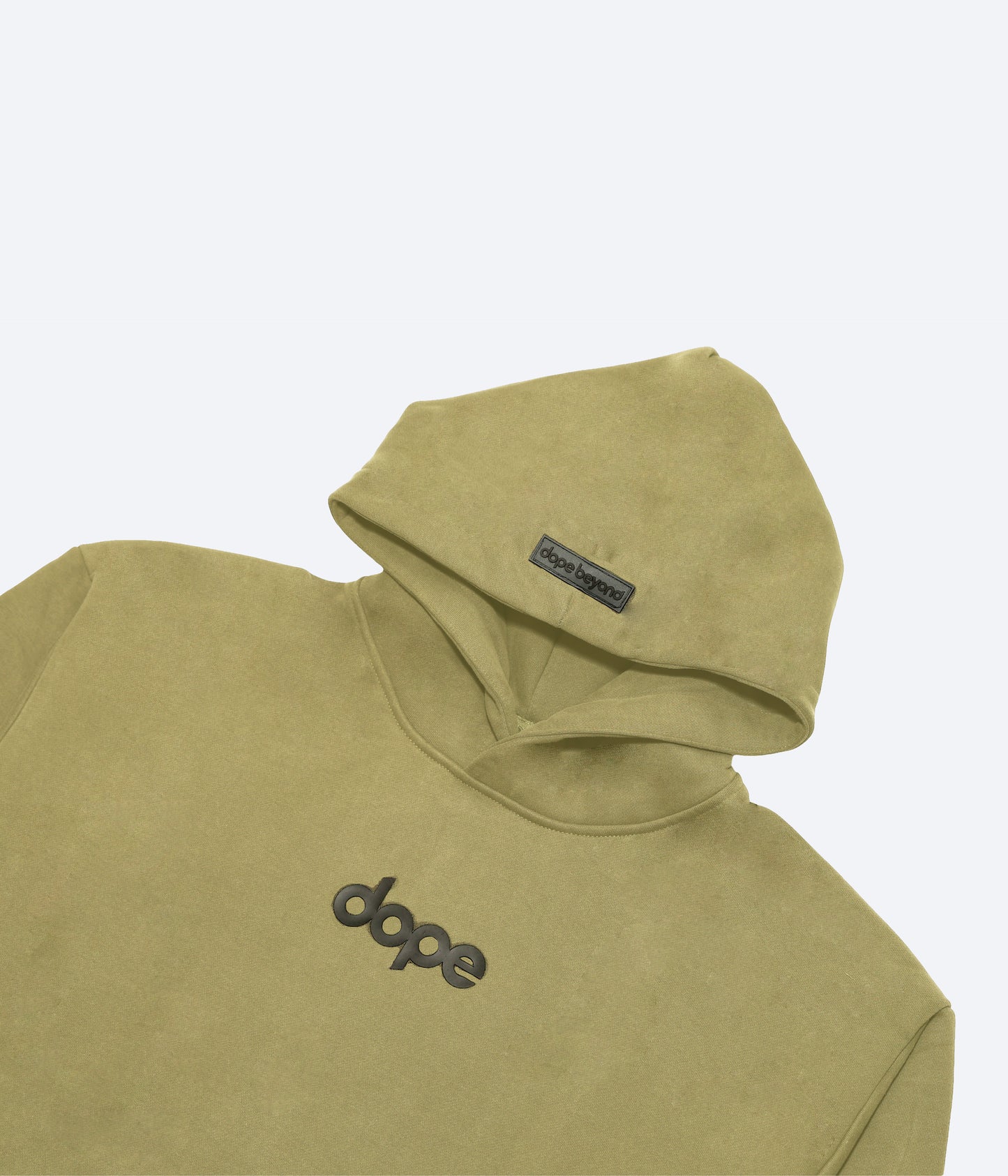 dopebeyond Lifestyle of Legends Hoodie - Olive Green with dope logo on chest and hood