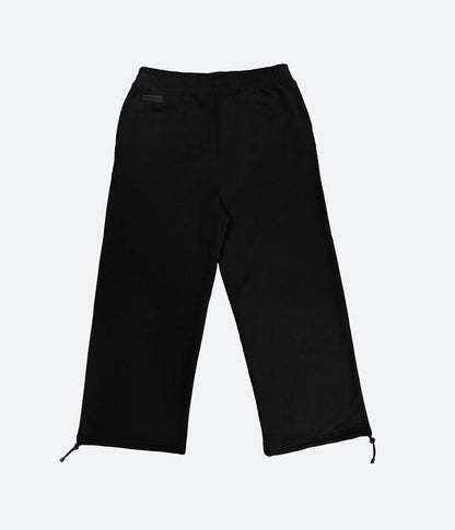 Dopebeyond Lifestyle of Legends Pant- Black with elastic waistband and adjustable drawstrings on wide legs