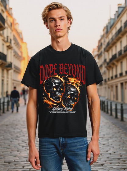 Skull Graphic Tee Black